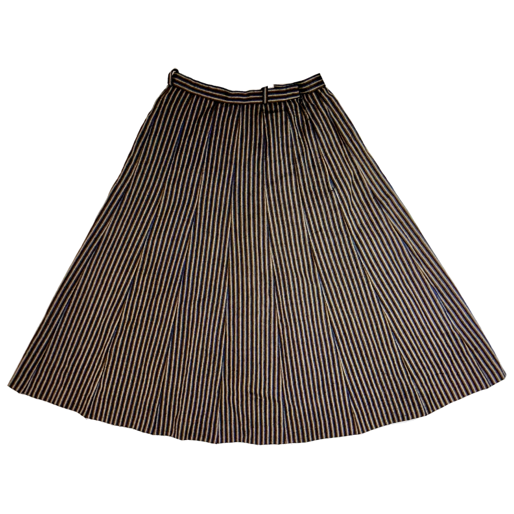(vtg) Stripe pattern wool SK