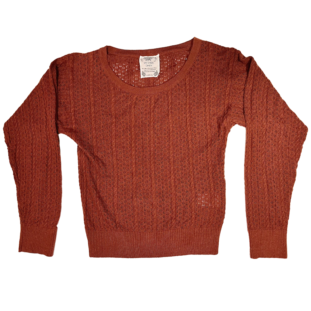 (vtg) Orange brown knit